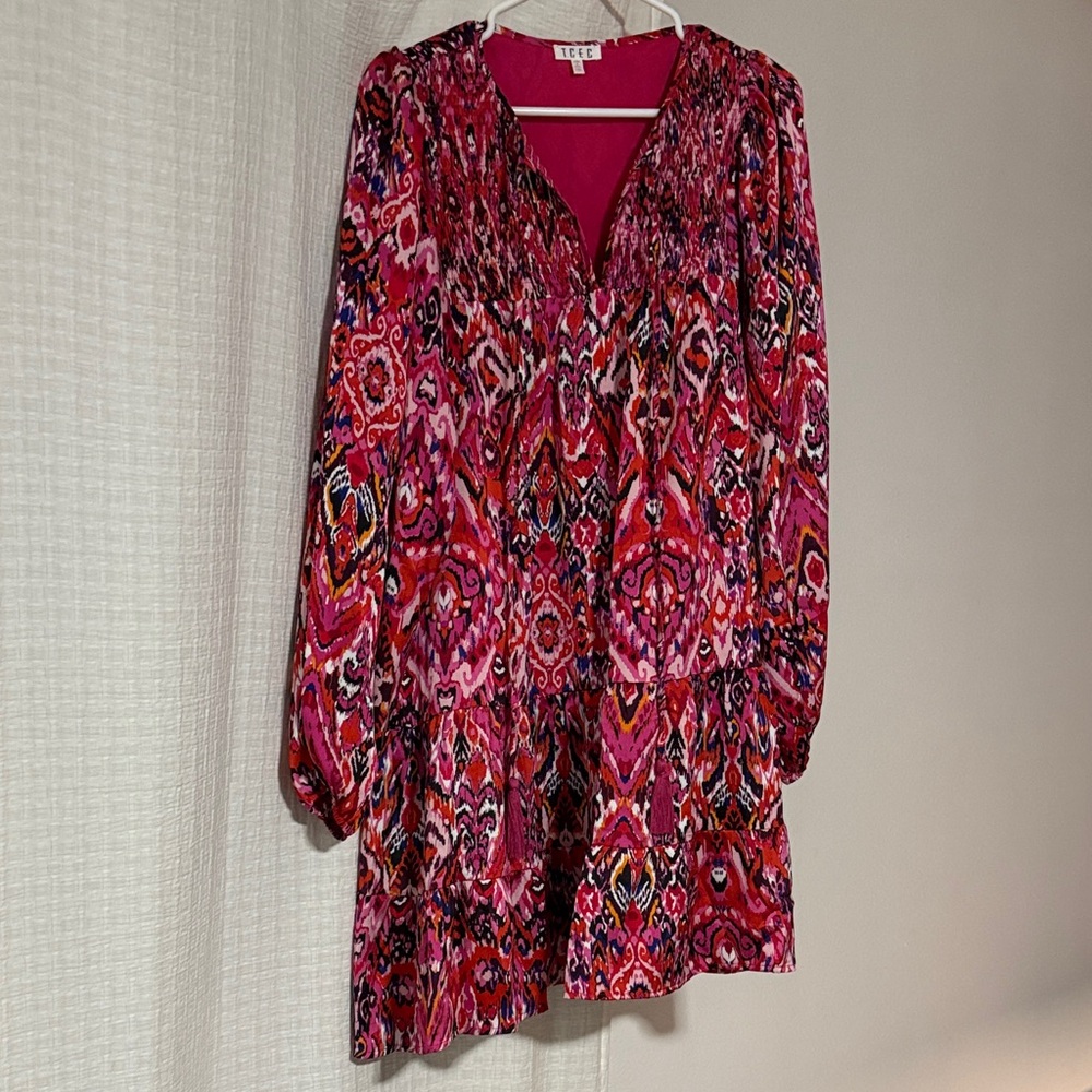 TCEC Pink and Red Long Sleeve Dress